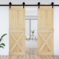 vidaXL Porta 70x210 cm in Legno Massello di Pino
