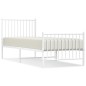 vidaXL Giroletto con Testiera e Pediera Metallo Bianco 80x200 cm vidaXL Giroletto con Testiera e Pediera Metallo Bianco 80x200 cm