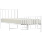 vidaXL Giroletto con Testiera e Pediera Metallo Bianco 80x200 cm vidaXL Giroletto con Testiera e Pediera Metallo Bianco 80x200 cm