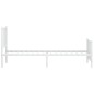 vidaXL Giroletto con Testiera e Pediera Metallo Bianco 80x200 cm vidaXL Giroletto con Testiera e Pediera Metallo Bianco 80x200 cm