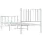 vidaXL Giroletto con Testiera e Pediera Metallo Bianco 80x200 cm vidaXL Giroletto con Testiera e Pediera Metallo Bianco 80x200 cm