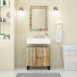 vidaXL Mobile Lavabo 62x33x58 cm Legno Massello Recupero e Multistrato