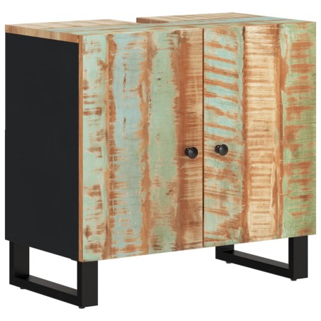 vidaXL Mobile Lavabo 62x33x58 cm Legno Massello Recupero e Multistrato