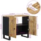 vidaXL Mobile Lavabo 62x33x58cm Legno Massello Mango Legno Multistrato vidaXL Mobile Lavabo 62x33x58cm Legno Massello Mango Legno Multistrato