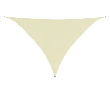 vidaXL Parasole a Vela Oxford Triangolare 3,6x3,6x3,6 m Crema 