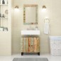 vidaXL Specchio 70x50 cm in Legno Massello di Recupero e Vetro