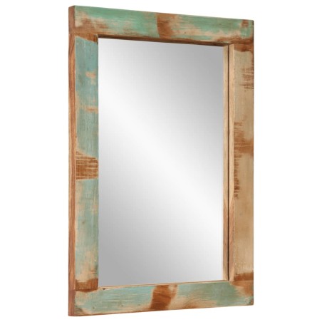 vidaXL Specchio 70x50 cm in Legno Massello di Recupero e Vetro
