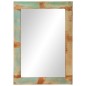 vidaXL Specchio 70x50 cm in Legno Massello di Recupero e Vetro