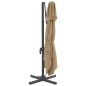 vidaXL Ombrellone a Sbalzo Doppio Piano Tortora 300x300 cm vidaXL Ombrellone a Sbalzo Doppio Piano Tortora 300x300 cm