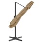 vidaXL Ombrellone a Sbalzo Doppio Piano Tortora 300x300 cm vidaXL Ombrellone a Sbalzo Doppio Piano Tortora 300x300 cm