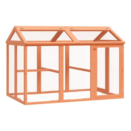 vidaXL Box per Animali Marrone 141x94x104 cm in Legno Massello di Pino