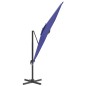 vidaXL Ombrellone a Sbalzo con Palo Alluminio Azzurro 400x300 cm