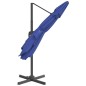 vidaXL Ombrellone a Sbalzo con Palo Alluminio Azzurro 400x300 cm