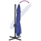 vidaXL Ombrellone a Sbalzo con Palo Alluminio Azzurro 400x300 cm