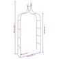 vidaXL Archi da Giardino 2 pz Neri 120x38x260 cm Acciaio vidaXL Archi da Giardino 2 pz Neri 120x38x260 cm Acciaio