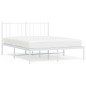 vidaXL Giroletto con Testiera Metallo Bianco 140x200 cm vidaXL Giroletto con Testiera Metallo Bianco 140x200 cm