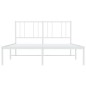vidaXL Giroletto con Testiera Metallo Bianco 140x200 cm vidaXL Giroletto con Testiera Metallo Bianco 140x200 cm