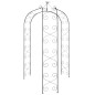 vidaXL Arco da Giardino Nero Ø180x255 cm Acciaio vidaXL Arco da Giardino Nero Ø180x255 cm Acciaio