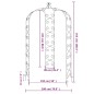 vidaXL Arco da Giardino Nero Ø180x255 cm Acciaio vidaXL Arco da Giardino Nero Ø180x255 cm Acciaio