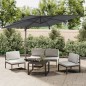 vidaXL Ombrellone a Sbalzo con Palo Alluminio Antracite 300x300 cm