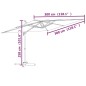 vidaXL Ombrellone a Sbalzo con Palo Alluminio Antracite 300x300 cm