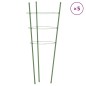 vidaXL Supporti Piante da Giardino con 3 Anelli 5pz Verde 75cm Acciaio vidaXL Supporti Piante da Giardino con 3 Anelli 5pz Verde 75cm Acciaio