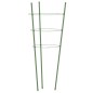 vidaXL Supporti Piante da Giardino con 3 Anelli 5pz Verde 75cm Acciaio vidaXL Supporti Piante da Giardino con 3 Anelli 5pz Verde 75cm Acciaio