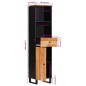 vidaXL Mobile da Bagno 38x33x160 cm in Legno Massello di Acacia vidaXL Mobile da Bagno 38x33x160 cm in Legno Massello di Acacia