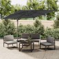 vidaXL Ombrellone a Sbalzo Doppio Piano Antracite 300x300 cm