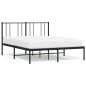 vidaXL Giroletto con Testiera in Metallo Nero 135x190 cm vidaXL Giroletto con Testiera in Metallo Nero 135x190 cm