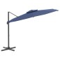 vidaXL Ombrellone a Sbalzo Doppio Piano Azzurro 300x300 cm vidaXL Ombrellone a Sbalzo Doppio Piano Azzurro 300x300 cm