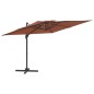 vidaXL Ombrellone a Sbalzo Doppio Piano Terracotta 400x300 cm vidaXL Ombrellone a Sbalzo Doppio Piano Terracotta 400x300 cm