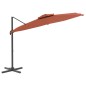 vidaXL Ombrellone a Sbalzo Doppio Piano Terracotta 400x300 cm vidaXL Ombrellone a Sbalzo Doppio Piano Terracotta 400x300 cm