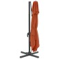 vidaXL Ombrellone a Sbalzo Doppio Piano Terracotta 400x300 cm vidaXL Ombrellone a Sbalzo Doppio Piano Terracotta 400x300 cm