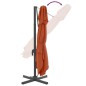 vidaXL Ombrellone a Sbalzo Doppio Piano Terracotta 400x300 cm vidaXL Ombrellone a Sbalzo Doppio Piano Terracotta 400x300 cm