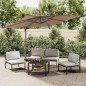 vidaXL Ombrellone a Sbalzo con Palo Alluminio Tortora 300x300 cm vidaXL Ombrellone a Sbalzo con Palo Alluminio Tortora 300x300 cm