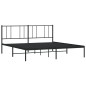 vidaXL Giroletto con Testiera in Metallo Nero 193x203 cm vidaXL Giroletto con Testiera in Metallo Nero 193x203 cm