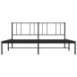 vidaXL Giroletto con Testiera in Metallo Nero 193x203 cm vidaXL Giroletto con Testiera in Metallo Nero 193x203 cm