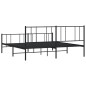 vidaXL Giroletto con Testiera e Pediera Metallo Nero 180x200 cm