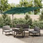 vidaXL Ombrellone a Sbalzo Doppio Piano Verde 300x300 cm vidaXL Ombrellone a Sbalzo Doppio Piano Verde 300x300 cm