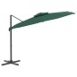 vidaXL Ombrellone a Sbalzo Doppio Piano Verde 300x300 cm vidaXL Ombrellone a Sbalzo Doppio Piano Verde 300x300 cm