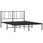 vidaXL Giroletto con Testiera in Metallo Nero 120x190 cm vidaXL Giroletto con Testiera in Metallo Nero 120x190 cm