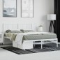 vidaXL Giroletto con Testiera Metallo Bianco 135x190 cm