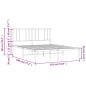 vidaXL Giroletto con Testiera Metallo Bianco 135x190 cm