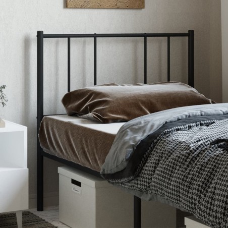 vidaXL Testiera in Metallo Nero 100 cm