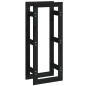 Portalegna Nero 41x25x100 cm in Legno Massello di Pino Portalegna Nero 41x25x100 cm in Legno Massello di Pino