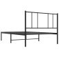 vidaXL Giroletto con Testiera in Metallo Nero 107x203 cm vidaXL Giroletto con Testiera in Metallo Nero 107x203 cm