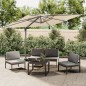 vidaXL Ombrellone a Sbalzo Doppio Piano Bianco Sabbia 300x300 cm vidaXL Ombrellone a Sbalzo Doppio Piano Bianco Sabbia 300x300 cm
