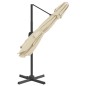 vidaXL Ombrellone a Sbalzo Doppio Piano Bianco Sabbia 300x300 cm vidaXL Ombrellone a Sbalzo Doppio Piano Bianco Sabbia 300x300 cm