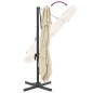 vidaXL Ombrellone a Sbalzo Doppio Piano Bianco Sabbia 300x300 cm vidaXL Ombrellone a Sbalzo Doppio Piano Bianco Sabbia 300x300 cm